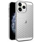 For iPhone 11 Pro Max Hollow Matte Electroplated PC Heat Dissipation Phone Case(Silver) - 1
