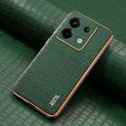 For Redmi Note 13 Pro 5G AZNS Electroplated Frame Crocodile Texture Full Coverage Phone Case(Green) - 2