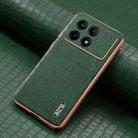 For Xiaomi Redmi K70 / K70 Pro AZNS Electroplated Frame Crocodile Texture Full Coverage Phone Case(Green) - 2