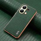 For Redmi Note 13 4G AZNS Electroplated Frame Crocodile Texture Full Coverage Phone Case(Green) - 2