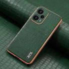 For Redmi Note 12 Turbo AZNS Electroplated Frame Crocodile Texture Full Coverage Phone Case(Green) - 2