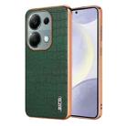 For Redmi Note 13 Pro 4G AZNS Electroplated Frame Crocodile Texture Full Coverage Phone Case(Green) - 1