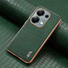 For Redmi Note 13 Pro 4G AZNS Electroplated Frame Crocodile Texture Full Coverage Phone Case(Green) - 2