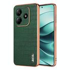 For Redmi Note 14 5G AZNS Electroplated Frame Crocodile Texture Full Coverage Phone Case(Green) - 1