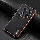 For Redmi Note 14 Pro+ 5G AZNS Electroplated Frame Crocodile Texture Full Coverage Phone Case(Black) - 2