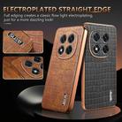 For Redmi Note 14 Pro+ 5G AZNS Electroplated Frame Crocodile Texture Full Coverage Phone Case(Brown) - 3