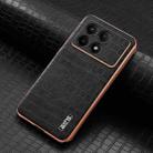 For Xiaomi Poco X6 Pro AZNS Electroplated Frame Crocodile Texture Full Coverage Phone Case(Black) - 2