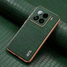 For Xiaomi 15 AZNS Electroplated Frame Crocodile Texture Full Coverage Phone Case(Green) - 2