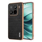 For Xiaomi 15 Pro AZNS Electroplated Frame Crocodile Texture Full Coverage Phone Case(Black) - 1