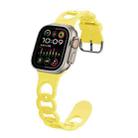 For Apple Watch Ultra 2 49mm Donut Hollow Silicone Watch Band(Light Yellow) - 1