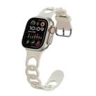 For Apple Watch Ultra 2 49mm Donut Hollow Silicone Watch Band(Antique White) - 1