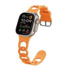 For Apple Watch Ultra 2 49mm Donut Hollow Silicone Watch Band(Orange) - 1