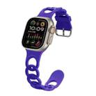 For Apple Watch Ultra 2 49mm Donut Hollow Silicone Watch Band(Dark Purple) - 1