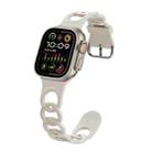 For Apple Watch Ultra 2 49mm Donut Hollow Silicone Watch Band(Starlight) - 1