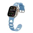 For Apple Watch Ultra 49mm Donut Hollow Silicone Watch Band(Fog Blue) - 1