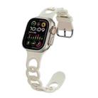 For Apple Watch Ultra 49mm Donut Hollow Silicone Watch Band(Antique White) - 1