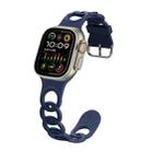 For Apple Watch Ultra 49mm Donut Hollow Silicone Watch Band(Midnight Blue) - 1