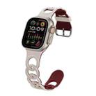 For Apple Watch Ultra 49mm Donut Hollow Silicone Watch Band(Starlight Wine Red) - 1