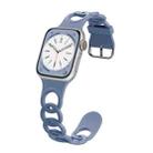 For Apple Watch SE 44mm Donut Hollow Silicone Watch Band(Lavender Gray) - 1