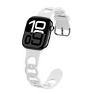 For Apple Watch Series 10 46mm Donut Hollow Silicone Watch Band(White) - 1