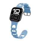 For Apple Watch Series 10 46mm Donut Hollow Silicone Watch Band(Fog Blue) - 1