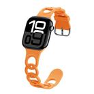 For Apple Watch Series 10 46mm Donut Hollow Silicone Watch Band(Orange) - 1