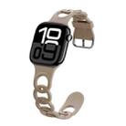 For Apple Watch Series 10 46mm Donut Hollow Silicone Watch Band(Walnut) - 1