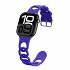 For Apple Watch Series 10 46mm Donut Hollow Silicone Watch Band(Dark Purple) - 1