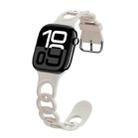 For Apple Watch Series 10 46mm Donut Hollow Silicone Watch Band(Starlight) - 1