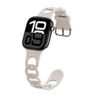 For Apple Watch Series 10 42mm Donut Hollow Silicone Watch Band(Starlight) - 1