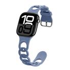 For Apple Watch Series 10 42mm Donut Hollow Silicone Watch Band(Lavender Gray) - 1