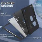 For iPad Air 13 2024 Contrast Color Silicone Acrylic PC Tablet Case with Holder(Black) - 2