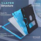 For iPad Air 13 2025 / 2024 Contrast Color Silicone Acrylic PC Tablet Case with Holder(Black Blue) - 2