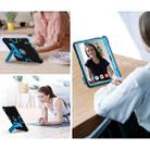 For iPad Air 13 2025 / 2024 Contrast Color Silicone Acrylic PC Tablet Case with Holder(Black Blue) - 3