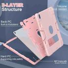 For iPad Air 13 2024 Contrast Color Silicone Acrylic PC Tablet Case with Holder(Rose Gold) - 2