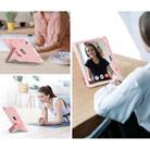 For iPad Air 13 2024 Contrast Color Silicone Acrylic PC Tablet Case with Holder(Rose Gold) - 3