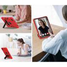 For iPad Pro 13 2024 Contrast Color Silicone Acrylic PC Tablet Case with Holder(Red Black) - 3