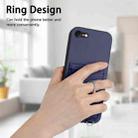 For iPhone SE 2022 / SE 2020 / 8 R20 Crossbody Rope Ring Card Holder Phone Case(Blue) - 2