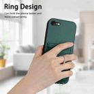 For iPhone SE 2022 / SE 2020 / 8 R20 Crossbody Rope Ring Card Holder Phone Case(Green) - 2