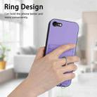 For iPhone SE 2022 / SE 2020 / 8 R20 Crossbody Rope Ring Card Holder Phone Case(Purple) - 2