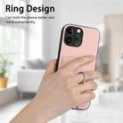 For iPhone 13 Pro Max R20 Crossbody Rope Ring Card Holder Phone Case(Pink) - 2