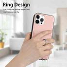 For iPhone 12 Pro Max R20 Crossbody Rope Ring Card Holder Phone Case(Pink) - 2