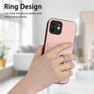 For iPhone 11 R20 Crossbody Rope Ring Card Holder Phone Case(Pink) - 2