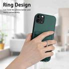 For iPhone 11 Pro R20 Crossbody Rope Ring Card Holder Phone Case(Green) - 2