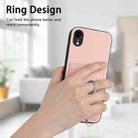 For iPhone XR R20 Crossbody Rope Ring Card Holder Phone Case(Pink) - 2