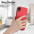 For iPhone XR R20 Crossbody Rope Ring Card Holder Phone Case(Red) - 2