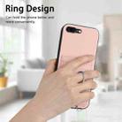 For iPhone 8 Plus / 7 Plus R20 Crossbody Rope Ring Card Holder Phone Case(Pink) - 2