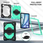 For iPad Air 11 2024 Contrast Color Robot Silicone Hybrid PC Tablet Case(Black Mint Green) - 3