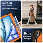 For iPad Air 11 2024 Contrast Color Robot Silicone Hybrid PC Tablet Case(Black Orange) - 2