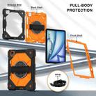 For iPad Air 11 2024 Contrast Color Robot Silicone Hybrid PC Tablet Case(Black Orange) - 3